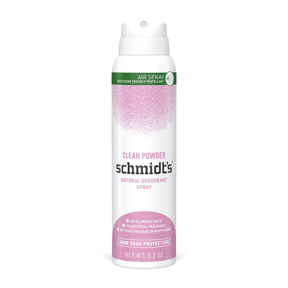 Schmidts Clean Powder Natural Deodorant Spray, 3.2 Oz